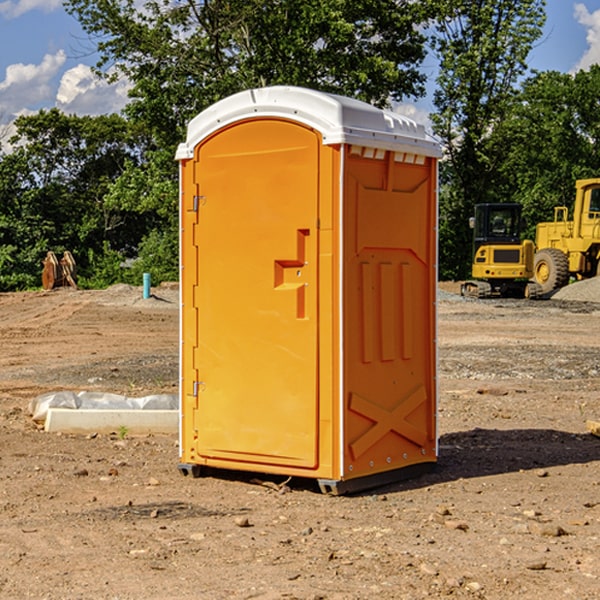 how often are the portable restrooms cleaned and serviced during a rental period in Salt Creek CO